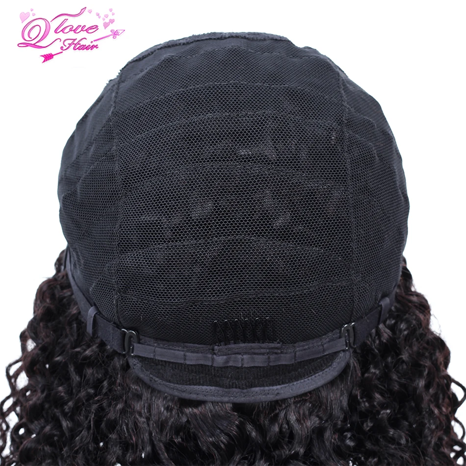 QLove Hair Kinky Curly Wigs 4x4 Human Hair Wig Lace Frontal Wigs Malaysian Remy Hair 150% Density Made By Bundles With Closure
QLove Hair Kinky Curly Wigs 4x4 Human Hair Wig Lace Frontal Wigs Malaysian Remy Hair 150% Density Made By Bundles With Closure