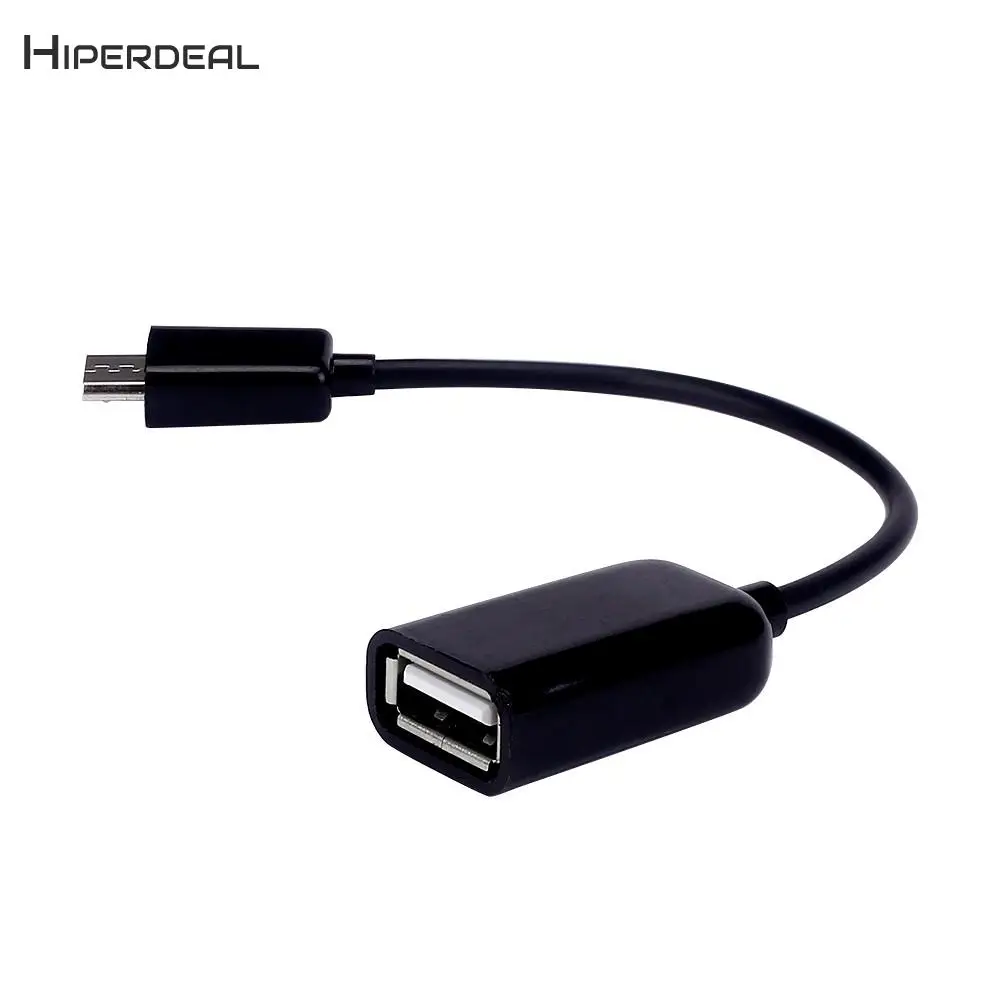 Фото HIPERDEAL Модный маленький адаптер Micro USB для 2 0 хоста OTG кабель черный цвет