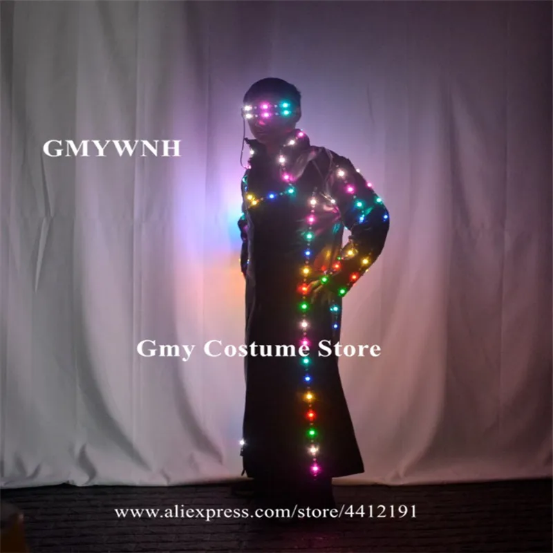 Цветные светодиодные светильник мы M27, длинная куртка для бальных танцев и сцены, мужская одежда-робот, светящиеся очки, пальто, одежда для в...
Цветные светодиодные светильник мы M27, длинная куртка для бальных танцев и сцены, мужская одежда-робот, светящиеся очки, пальто, одежда для в...