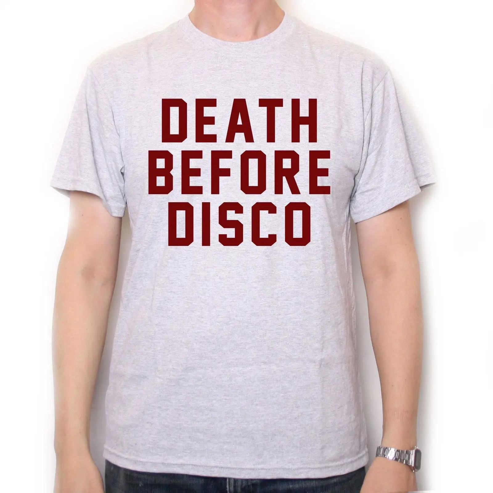 Футболка Death Before Disco как носится судьей рейнхолдом в полоску культовый фильм