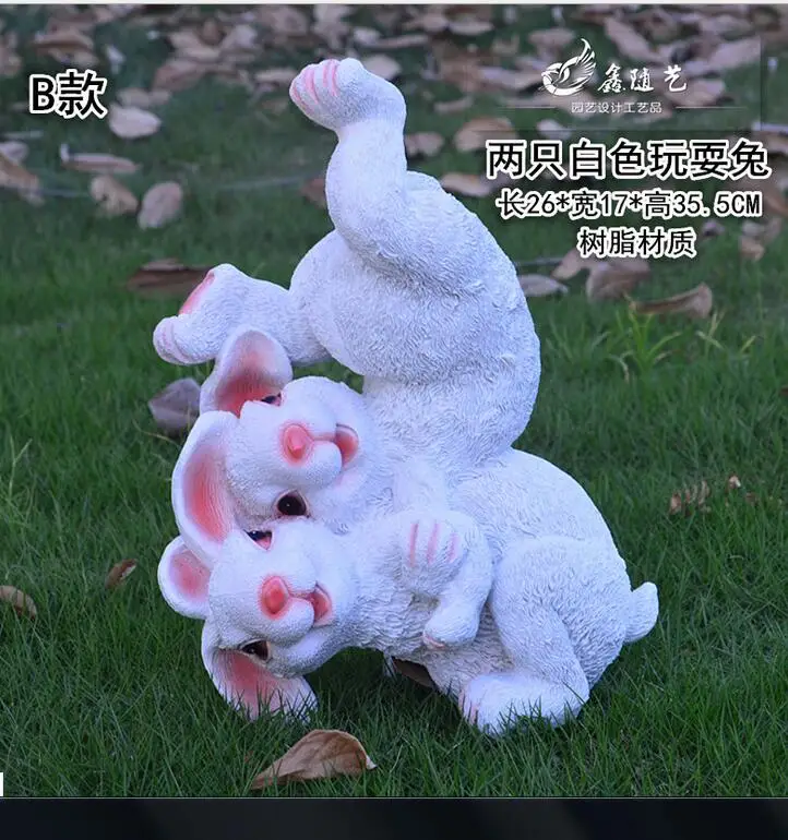 Lovely rabbit decoration resin crafts garden courtyard decoration simulation rabbit lawn field crafts statue home decoration
Lovely rabbit decoration resin crafts garden courtyard decoration simulation rabbit lawn field crafts statue home decoration
