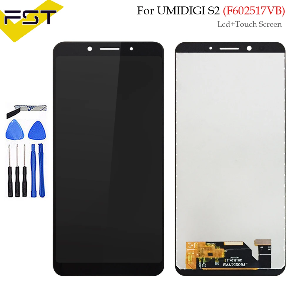 6 0 "черный для UMI UMIDIGI S2 F602517VB ЖК-дисплей и кодирующий преобразователь сенсорного
