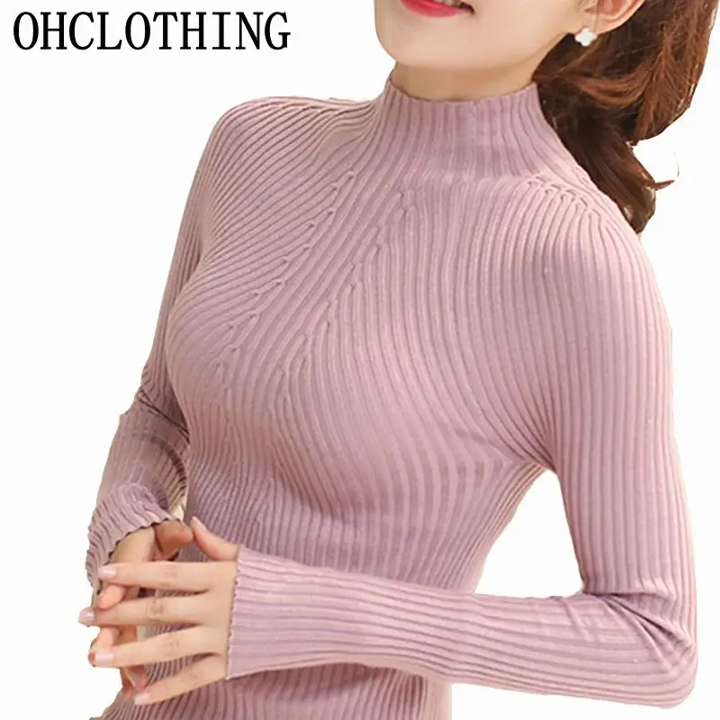 OHCLOTHING 2017 Women Autumn Winter Sweaters High Elastic Slim Warm Tight Bottoming Sweater Women Elegant Knitted Pullover
OHCLOTHING 2017 Women Autumn Winter Sweaters High Elastic Slim Warm Tight Bottoming Sweater Women Elegant Knitted Pullover