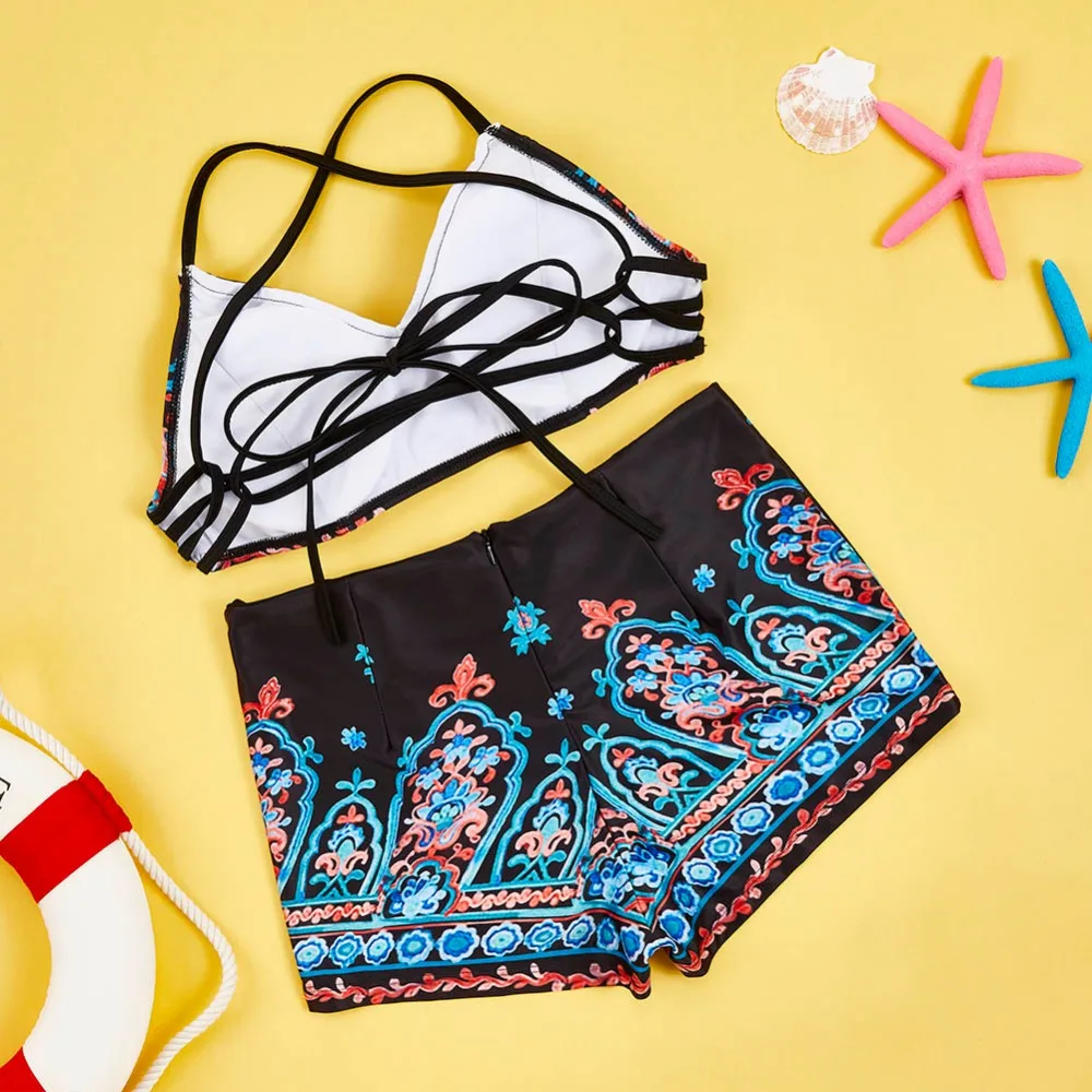 2018 Summer Vintage Print Tankinis Set High Waist Women Swimwear Push up Bathing Suit Girls Plus Size Swimsuit Shorts Bikinis
2018 Summer Vintage Print Tankinis Set High Waist Women Swimwear Push up Bathing Suit Girls Plus Size Swimsuit Shorts Bikinis