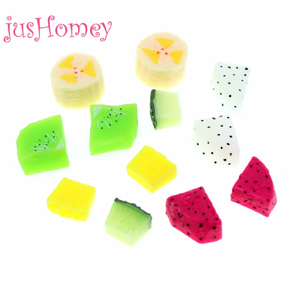 12 Pieces Artificial Tropical Fruit Slice Cabochons AB Resin Fruit Chunks Banana, Kiwi, Pineapple, Pitaya for DIY Craft Supply
12 Pieces Artificial Tropical Fruit Slice Cabochons AB Resin Fruit Chunks Banana, Kiwi, Pineapple, Pitaya for DIY Craft Supply