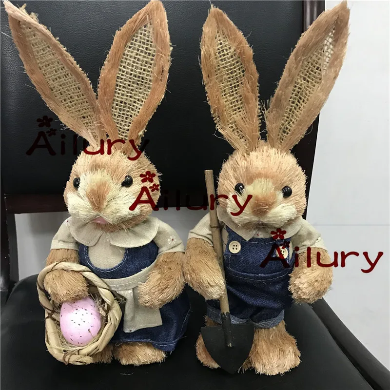 33cm,cowboy Idyllic straw rabbits set,cool pair of rabbits,shop oranment,garden decorations,Easter gifts
33cm,cowboy Idyllic straw rabbits set,cool pair of rabbits,shop oranment,garden decorations,Easter gifts