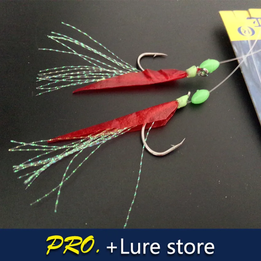 5 bags sea fishing lure bait sabiki set, red sabiki hooks set for fishing bait. artificial fish skin feather baits
5 bags sea fishing lure bait sabiki set, red sabiki hooks set for fishing bait. artificial fish skin feather baits