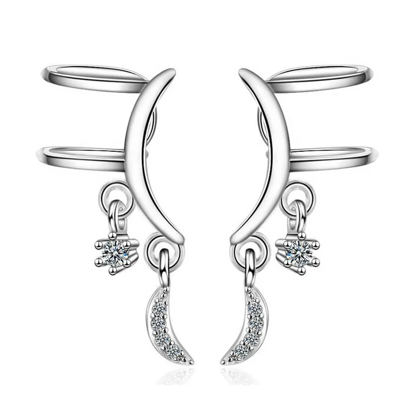 2019 New Trendy Simple 925 Silver Clear Zircon Cute Moon Drop Clip Earring For Girls Women Lady Sweet Party Gift Jewelry
2019 New Trendy Simple 925 Silver Clear Zircon Cute Moon Drop Clip Earring For Girls Women Lady Sweet Party Gift Jewelry