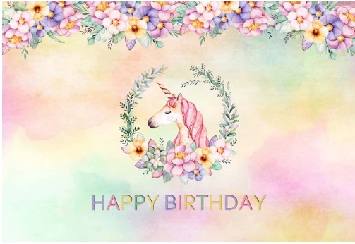 7x5FT Lilac Clouds Sky Floral Flowers Happy Birthday Unicorn Custom Photo Background Studio Backdrop Vinyl 220cm x 150cm
7x5FT Lilac Clouds Sky Floral Flowers Happy Birthday Unicorn Custom Photo Background Studio Backdrop Vinyl 220cm x 150cm