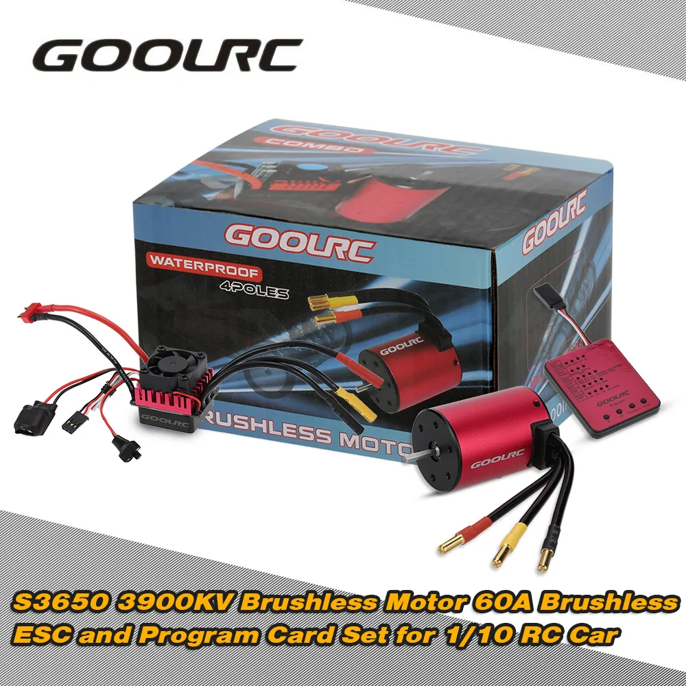 Оригинальный Бессенсорный бесщеточный двигатель GoolRC S3650 3900KV 60A ESC и программная