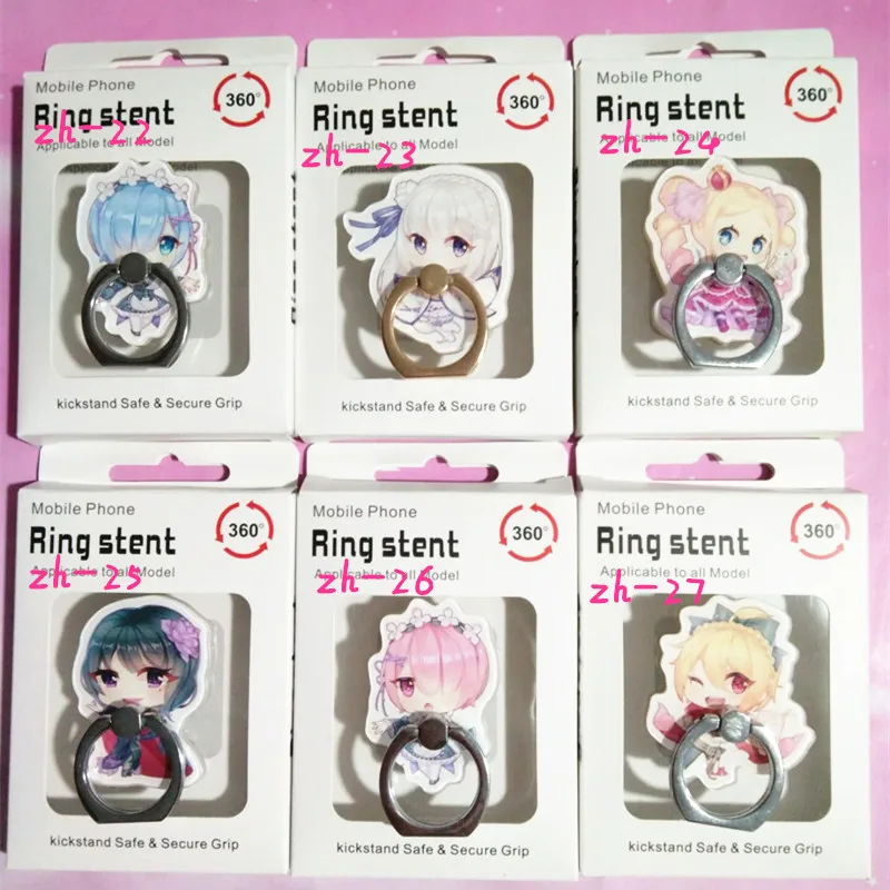 6 Pcs/lot Anime Re: Life in a different world from zero Finger Ring Mobile Phone Stand Holder Acrylic 360 Degree Ring Stent Toy
6 Pcs/lot Anime Re: Life in a different world from zero Finger Ring Mobile Phone Stand Holder Acrylic 360 Degree Ring Stent Toy