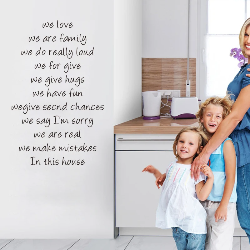 Letter Patterns ''We Love We Are Family'' Vinyl Wall Quotes Stickers Home Art Decals ZYVA-8281
Letter Patterns ''We Love We Are Family'' Vinyl Wall Quotes Stickers Home Art Decals ZYVA-8281