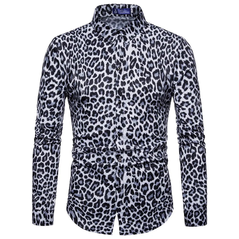 2019 Mens Trend Nightclub Leopard Print Shirt High Quality Long Sleeve Shirt Male Social Casual Party Shirt Chemise Tops Shirt
2019 Mens Trend Nightclub Leopard Print Shirt High Quality Long Sleeve Shirt Male Social Casual Party Shirt Chemise Tops Shirt