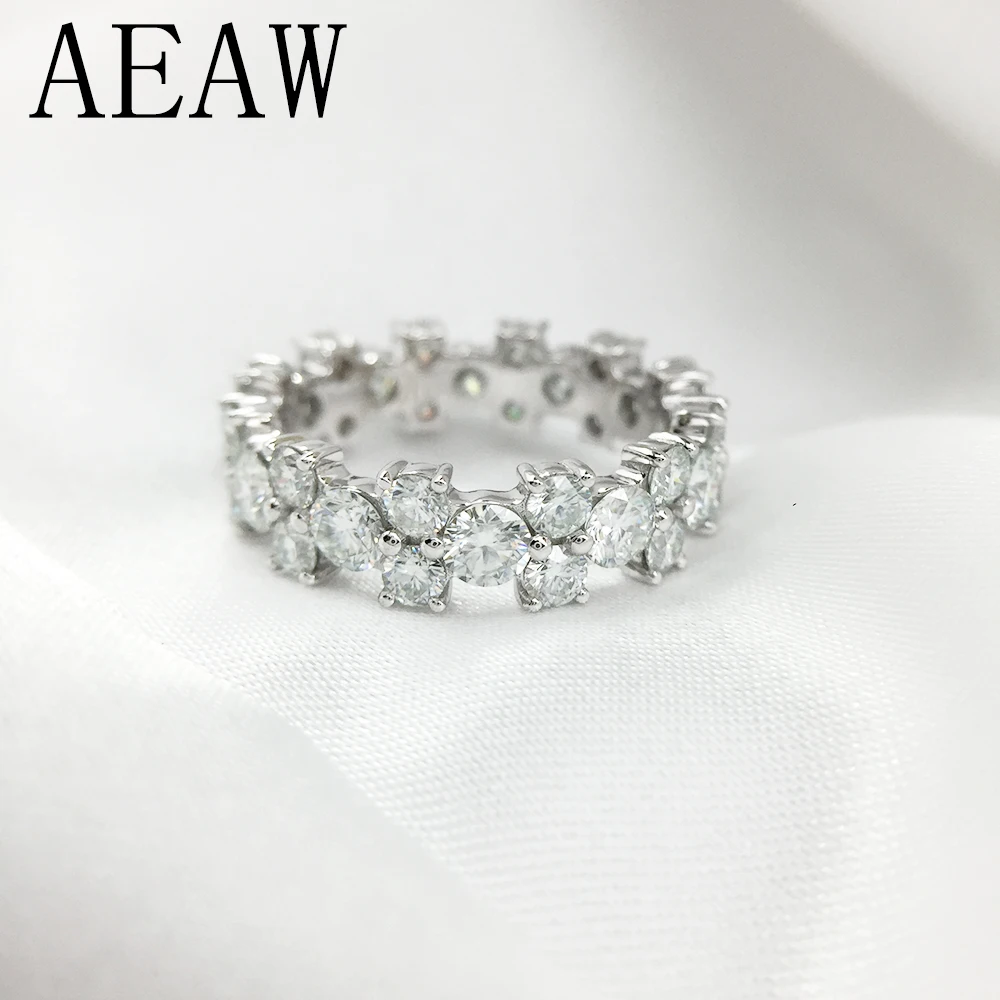 AEAW 3mm and 4mm Full Diamond DF Color Moissanite Engagement ring in 14K White Gold
AEAW 3mm and 4mm Full Diamond DF Color Moissanite Engagement ring in 14K White Gold