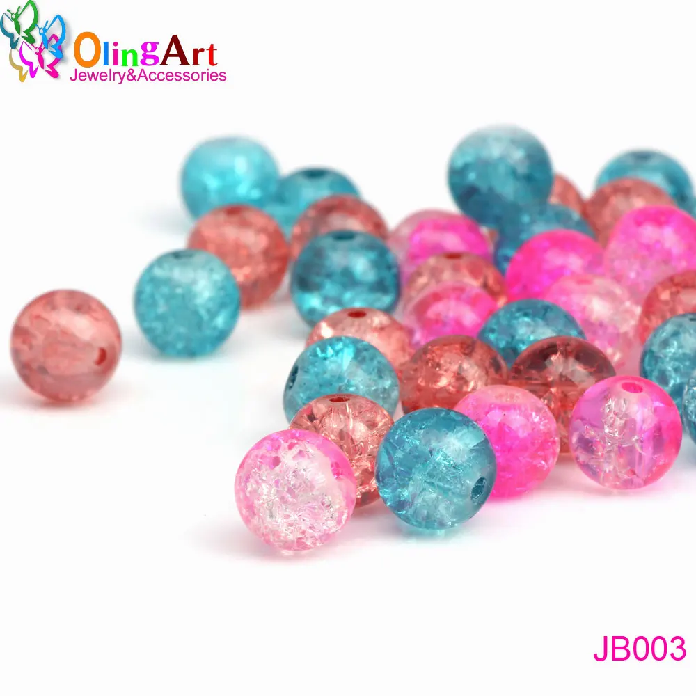 OlingArt Glass Round Bead 6MM/8MM gradients Mixed color Crack Crystal spacers DIY Bracelet necklace jewelry making 2017 NEW
OlingArt Glass Round Bead 6MM/8MM gradients Mixed color Crack Crystal spacers DIY Bracelet necklace jewelry making 2017 NEW