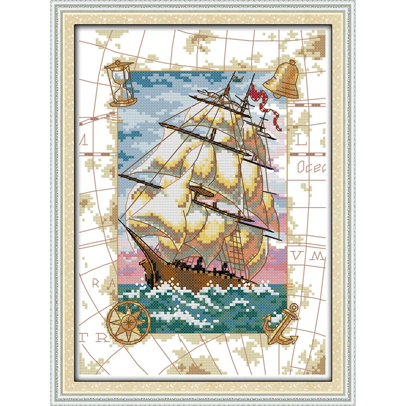 Everlasting Love Christmas Oceangoing Voyage Ecological Cotton Cross Stitch 11CT Printed DIY Gift New Year Decorations For Home
Everlasting Love Christmas Oceangoing Voyage Ecological Cotton Cross Stitch 11CT Printed DIY Gift New Year Decorations For Home