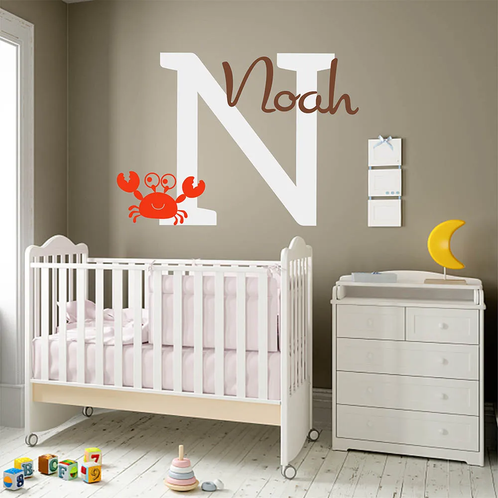 Crab Personalised Wall Decals Nautical Custom Name Wall Sticker For Kid's Room Nursery Crab Nautical Wall Sticker Wall Art 884C
Crab Personalised Wall Decals Nautical Custom Name Wall Sticker For Kid's Room Nursery Crab Nautical Wall Sticker Wall Art 884C