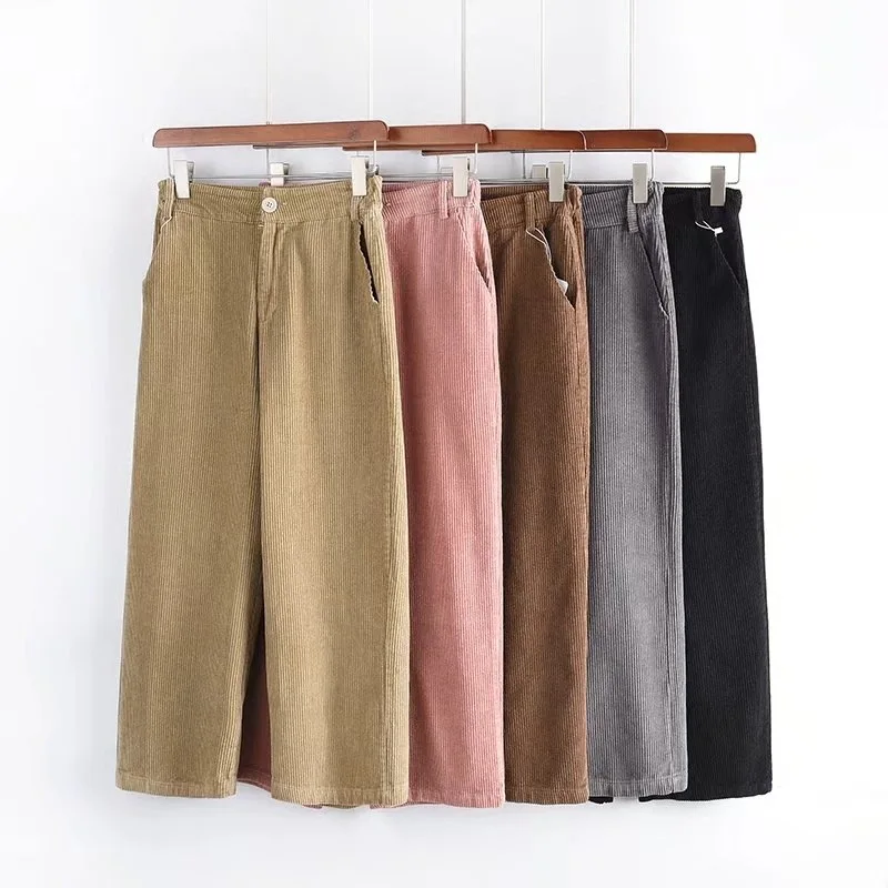 wide leg Pants Women's Trousers With High Waist Female Loose Casual Corduroy Pants Womens Large Size Women Pant
wide leg Pants Women's Trousers With High Waist Female Loose Casual Corduroy Pants Womens Large Size Women Pant