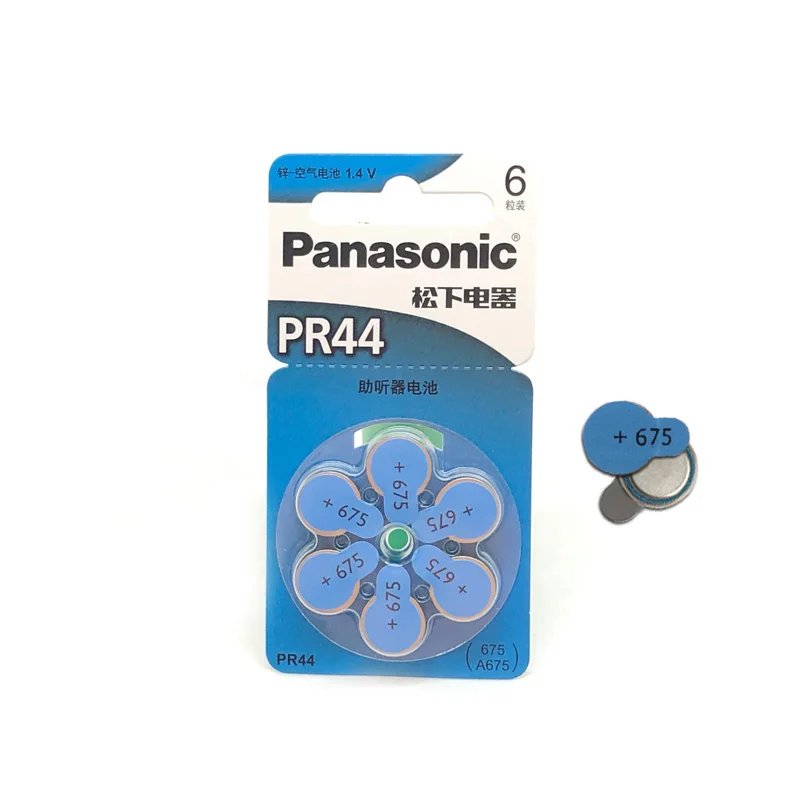 42 шт./лот Оригинальная батарея для слухового аппарата Panasonic PR44 675 A675, слуховой аппарат, аудитофон Cochlear, батарейки 11,6*5,4 мм
42 шт./лот Оригинальная батарея для слухового аппарата Panasonic PR44 675 A675, слуховой аппарат, аудитофон Cochlear, батарейки 11,6*5,4 мм