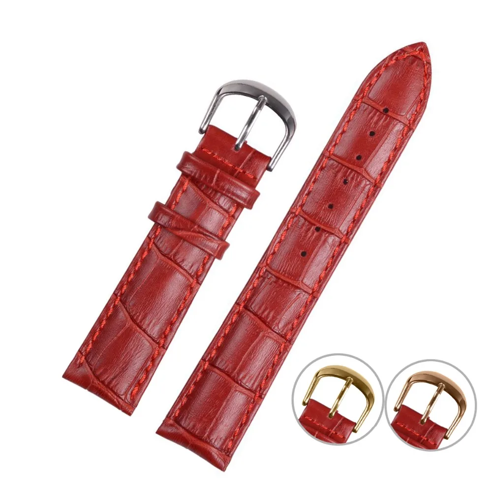 Women Watchband Genuine Cowhide Croco Pattern Red Color Silver&Rose Gold &Gold 12mm 14mm 16mm 18mm 19mm 20mm 21mm 22mm
Women Watchband Genuine Cowhide Croco Pattern Red Color Silver&Rose Gold &Gold 12mm 14mm 16mm 18mm 19mm 20mm 21mm 22mm