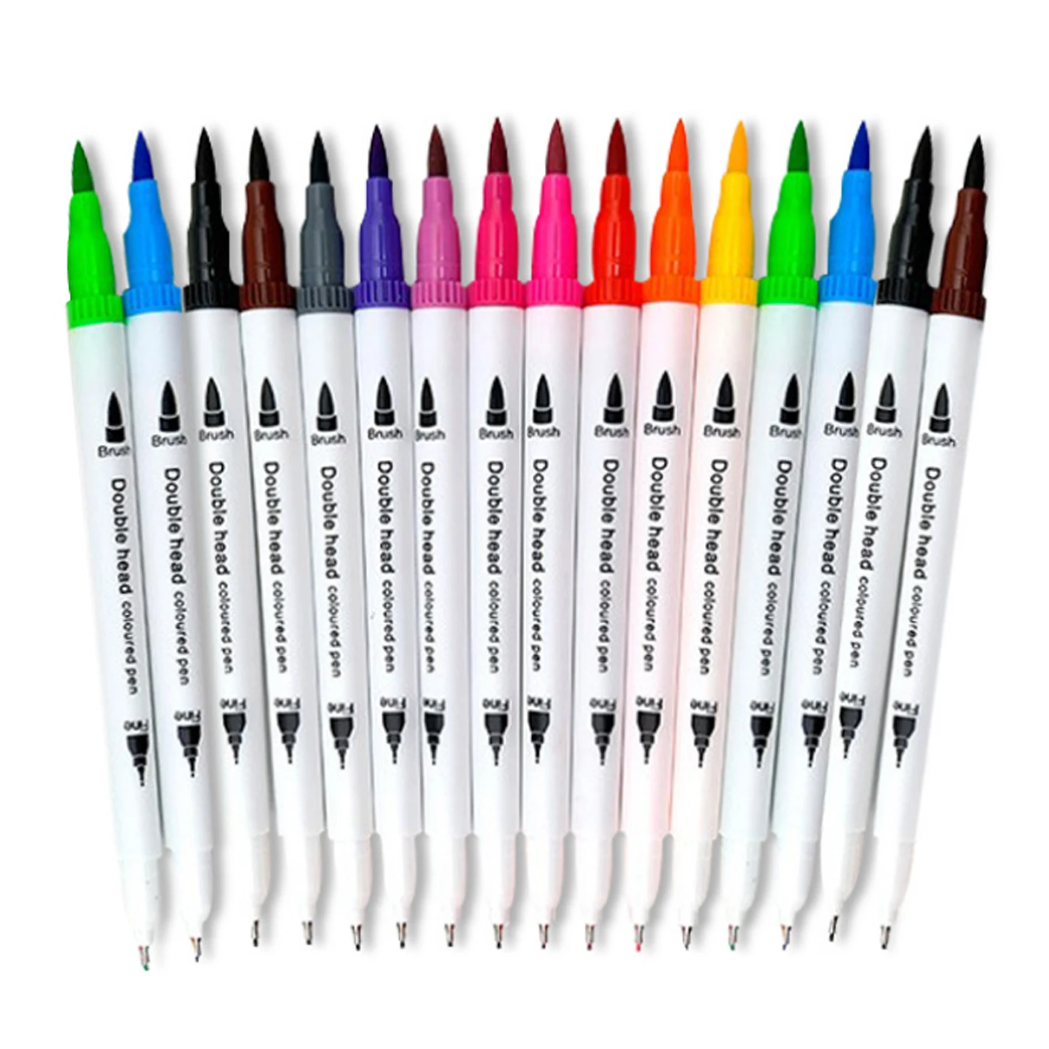 24 цвета двойной наконечник Моющийся Маркер для рисования ручки детей студентов