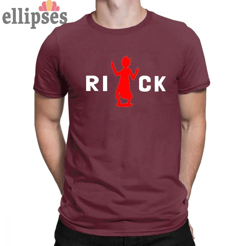 Новые повседневные мужские футболки Rick and Morty Забавный дизайн принт RICK 100% хлопок
