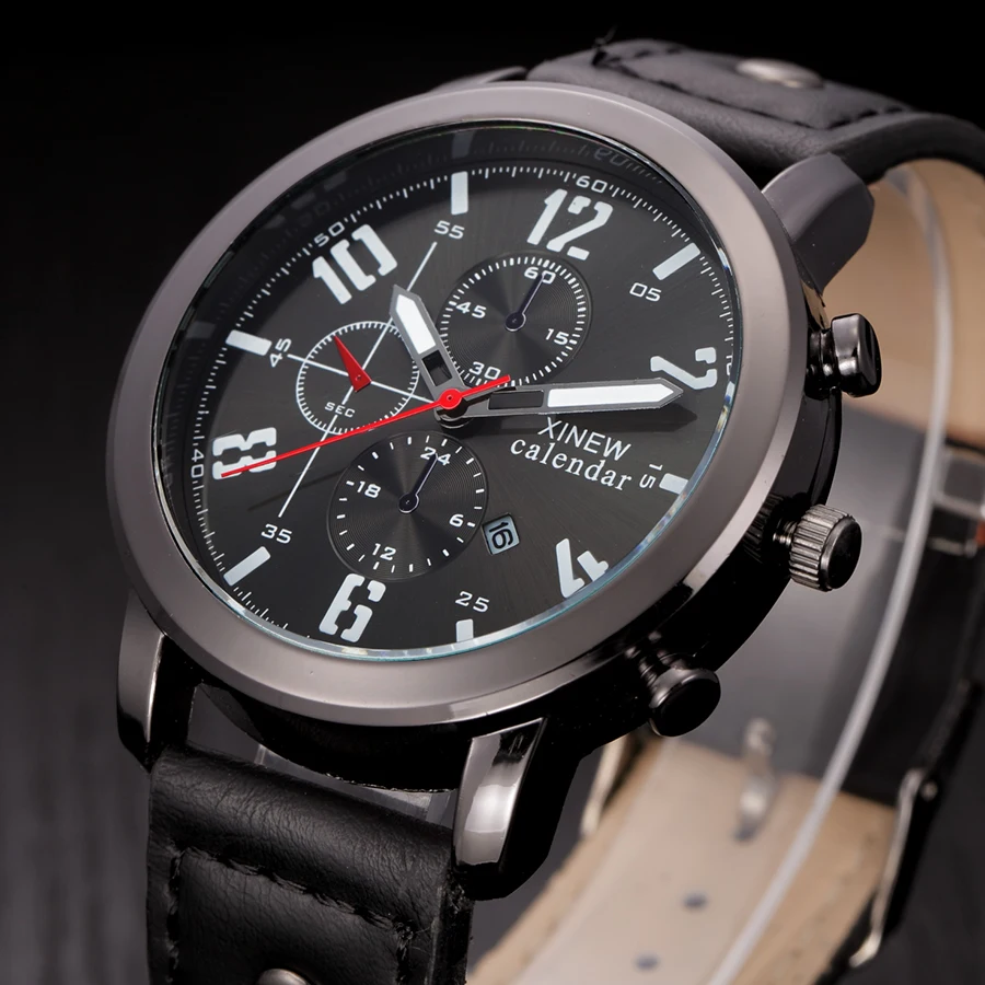 2018 XINEW Casual Mens Watches Brand Luxury Leather Men Military Wrist Watches Man Sports Quartz-Watch Relogio Masculino 8192
2018 XINEW Casual Mens Watches Brand Luxury Leather Men Military Wrist Watches Man Sports Quartz-Watch Relogio Masculino 8192
