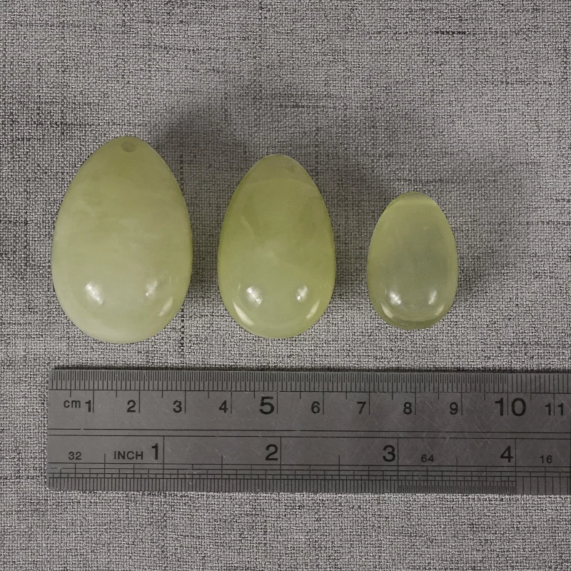 3 Pcs Drilled Xiuyan Jade Yoni Eggs Crystal Egg Sphere Pelvic Kegel Exercise Vaginal Tightening Jade Eggs for Women Health Care
3 Pcs Drilled Xiuyan Jade Yoni Eggs Crystal Egg Sphere Pelvic Kegel Exercise Vaginal Tightening Jade Eggs for Women Health Care