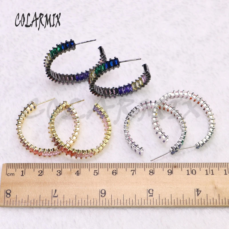 3 pairs Summer stud earrings Rainbow zircon earrings crystal big circle jewelry stud for women jewelry gift mix colors 7164
3 pairs Summer stud earrings Rainbow zircon earrings crystal big circle jewelry stud for women jewelry gift mix colors 7164