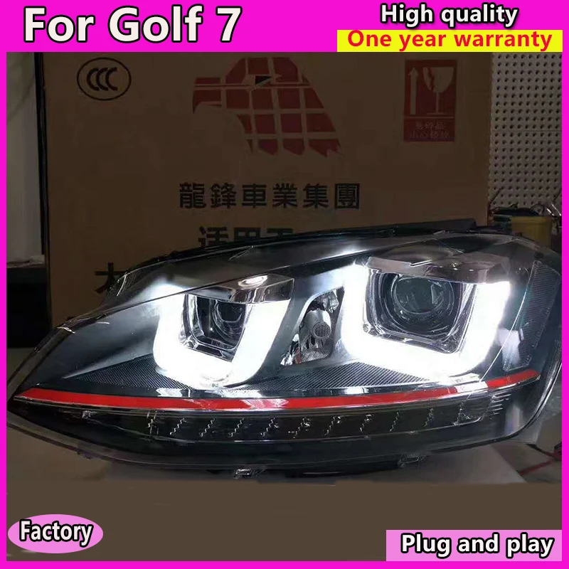 Car Styling For VW Golf 7 Headlights Golf7 double U DRL LED Headlight 2013-2017 dynamic turn signal H7 D2H Hid Bi Xenon Beam
Car Styling For VW Golf 7 Headlights Golf7 double U DRL LED Headlight 2013-2017 dynamic turn signal H7 D2H Hid Bi Xenon Beam