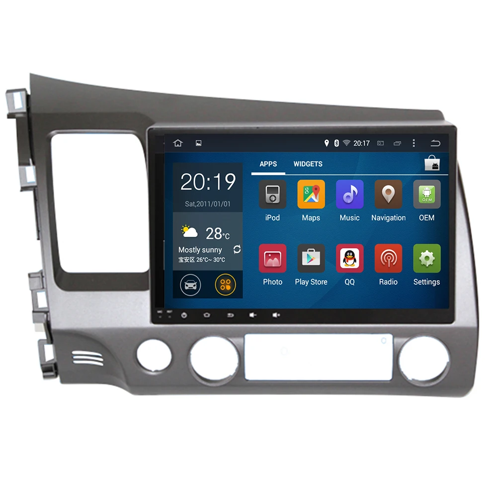 Android 10 Восьмиядерный автомобильный DVD GPS мультимедийный плеер для Honda Civic 2006 2011