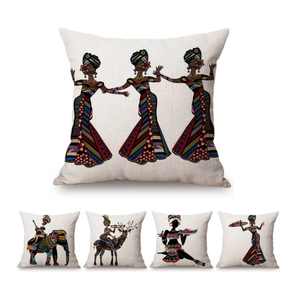 Abstract Africa Art Dancing African Women Painting Exotic Decoration Style Cushion Cover Elephant Cotton Linen Sofa Throw Pillow
Abstract Africa Art Dancing African Women Painting Exotic Decoration Style Cushion Cover Elephant Cotton Linen Sofa Throw Pillow