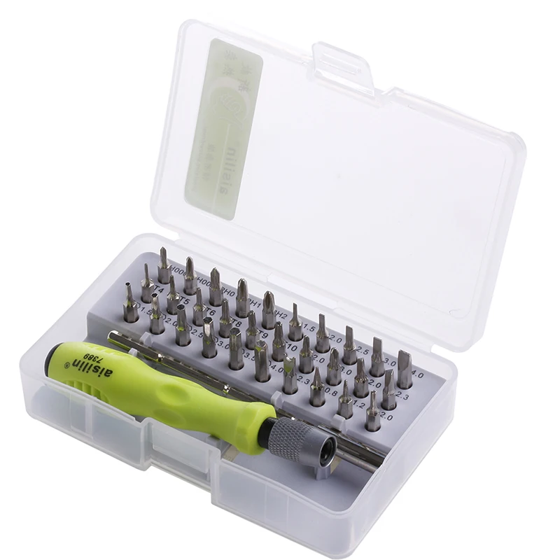32 in1 Torx Precision Screwdriver Set For Mobile Phone Laptop PC Repair Tool Kit -Y103
32 in1 Torx Precision Screwdriver Set For Mobile Phone Laptop PC Repair Tool Kit -Y103