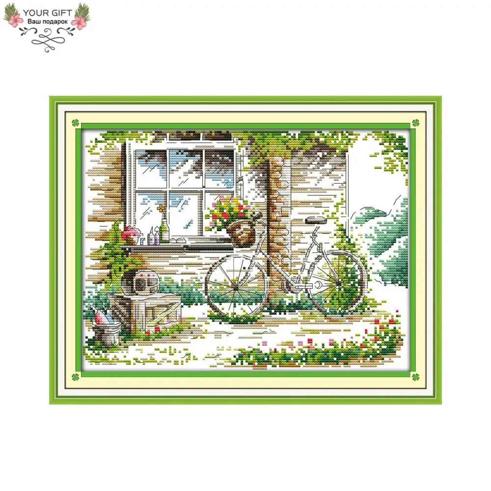 Joy Sunday Bike Hut Home Decor F667 14CT 11CT Counted and Stamped The Quiet Out Of The Window Embroidery Cross Stitch Kit
Joy Sunday Bike Hut Home Decor F667 14CT 11CT Counted and Stamped The Quiet Out Of The Window Embroidery Cross Stitch Kit