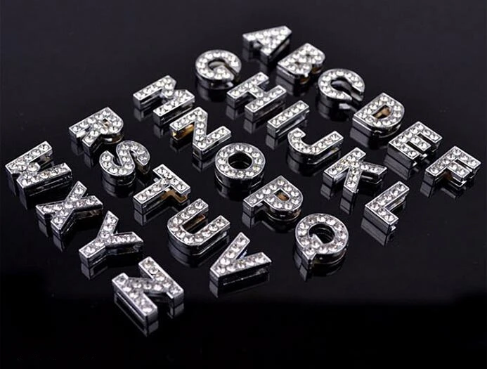 260PCS 8mm Clear Rhinestone Silver Letters A-Z Slide Charms Slide Beads DIY 8mm Bracelets Wristbands,Belt Straps Pet Name Collar
260PCS 8mm Clear Rhinestone Silver Letters A-Z Slide Charms Slide Beads DIY 8mm Bracelets Wristbands,Belt Straps Pet Name Collar