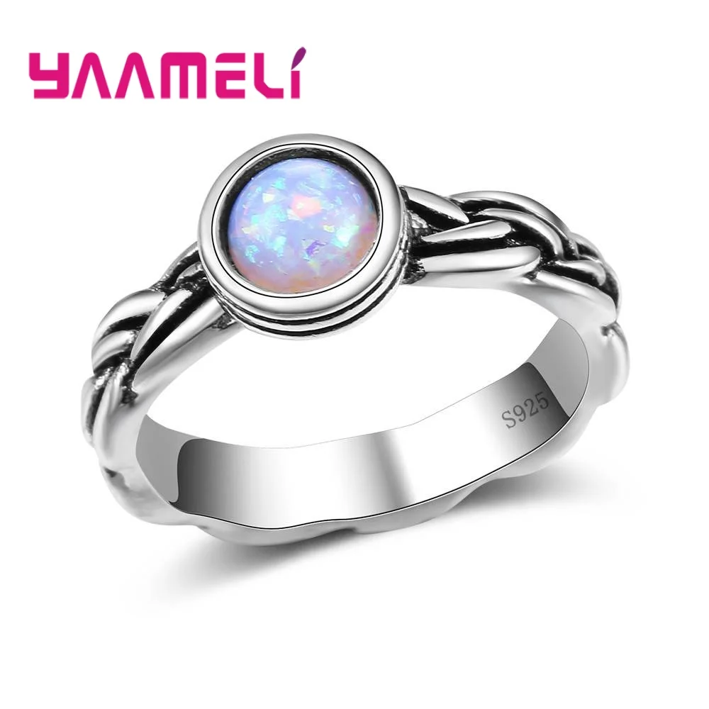Fast Shipping Women Wedding Rings Fashion Style Opal Stone Ring 100% 925 Sterling Silver Romantic Engagement Rings
Fast Shipping Women Wedding Rings Fashion Style Opal Stone Ring 100% 925 Sterling Silver Romantic Engagement Rings