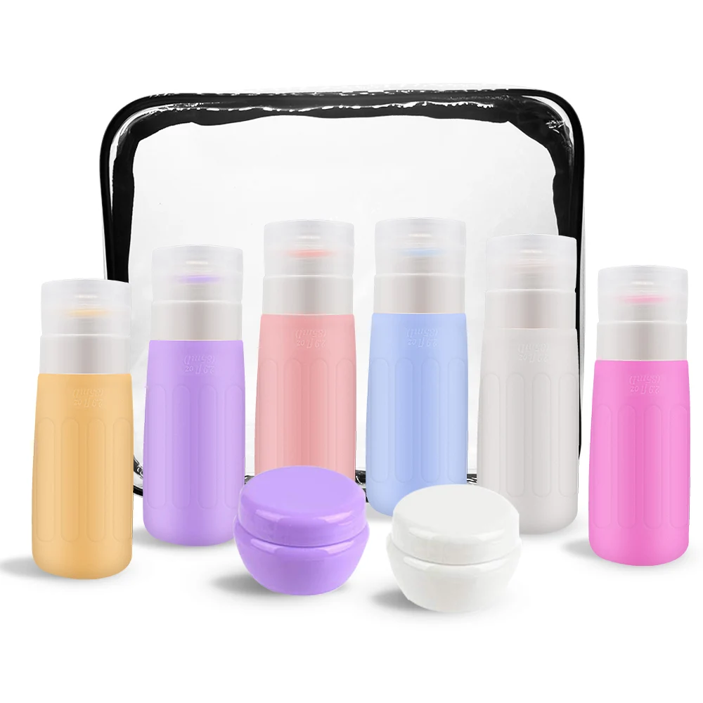 85ml Travel Shampoo Bottle Silicone Refillable Bottles Cream Lotion Empty Cosmetic Container Portable Reusable Shampoo Bottles
85ml Travel Shampoo Bottle Silicone Refillable Bottles Cream Lotion Empty Cosmetic Container Portable Reusable Shampoo Bottles