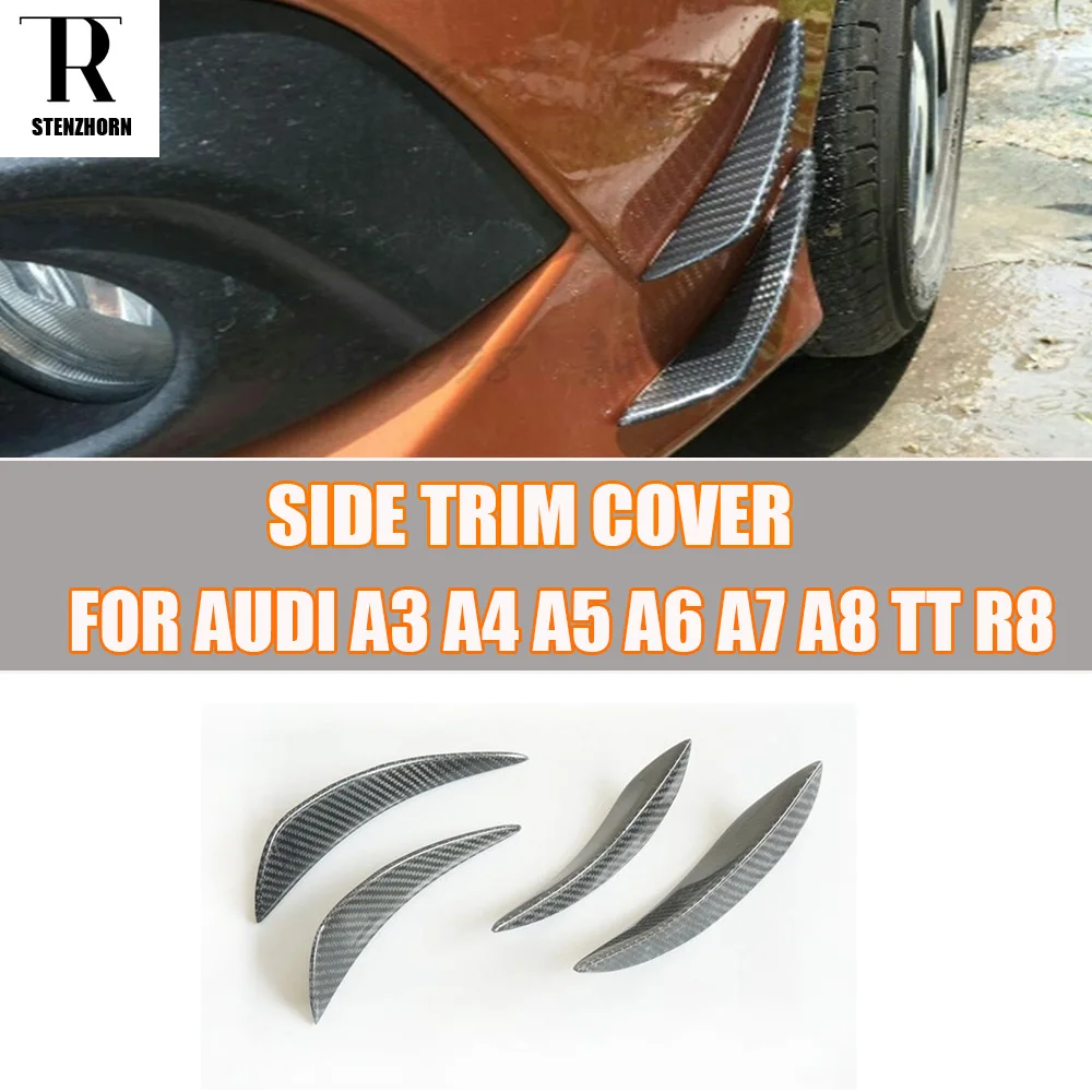 Carbon Fiber Front Bumper Side Canards Splitter Spoiler for AUDI A3 A4 A5 A6 A7 A8 TT R8
Carbon Fiber Front Bumper Side Canards Splitter Spoiler for AUDI A3 A4 A5 A6 A7 A8 TT R8