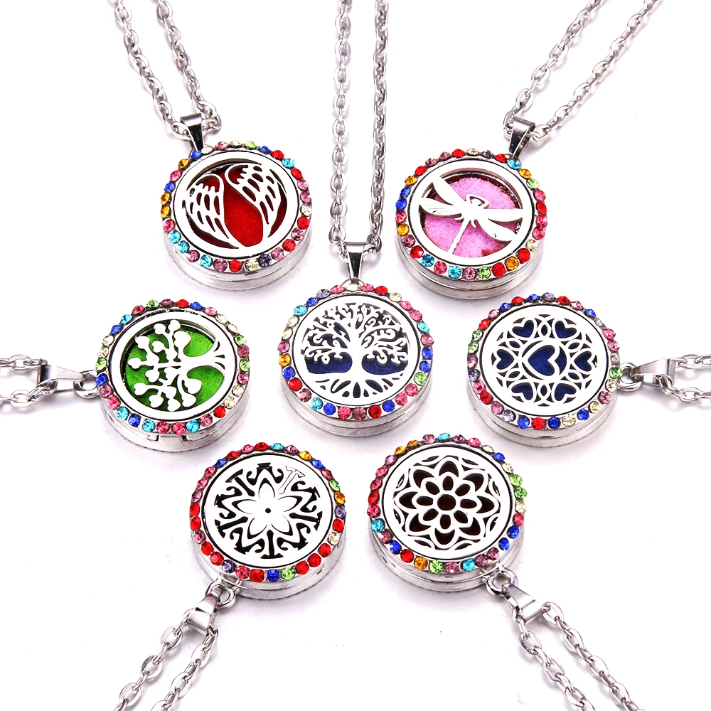 10Pcs/Lot Colored Zircon Aroma locket Necklace Magnetic Steel Aromatherapy Essential Oil Diffuser Perfume Locket Pendant Jewelry
10Pcs/Lot Colored Zircon Aroma locket Necklace Magnetic Steel Aromatherapy Essential Oil Diffuser Perfume Locket Pendant Jewelry