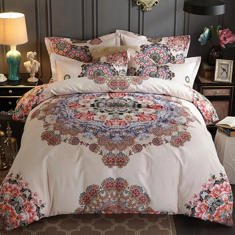 100% Cotton Sanding Printed Flower Bedding Set Luxury Royal Bed Sheet set Duvet Cover Pillowcase Queen King 4pcs white colorful
100% Cotton Sanding Printed Flower Bedding Set Luxury Royal Bed Sheet set Duvet Cover Pillowcase Queen King 4pcs white colorful