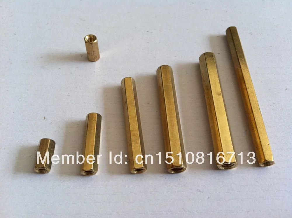 

10pcs M4 x 10mm Brass Hexagonal Threaded Double Pass Spacers Hexagon Copper Post