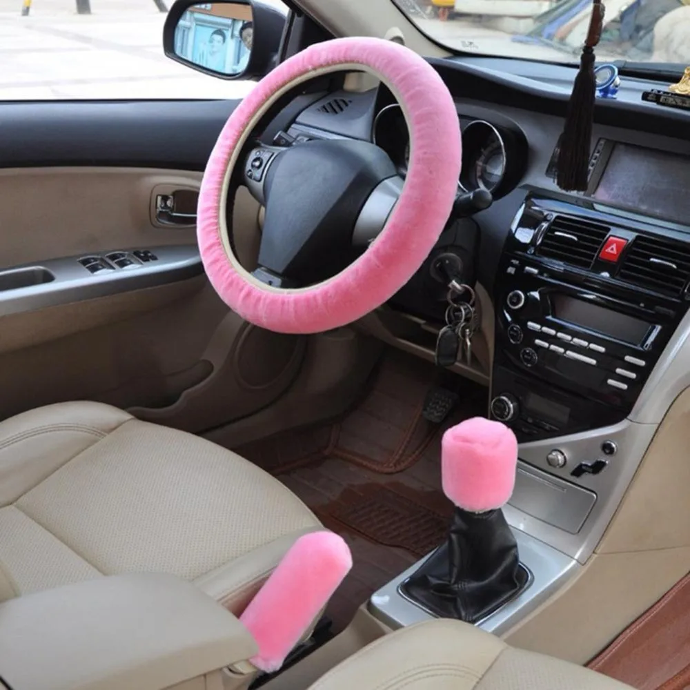 3pcs/set Car Auto Winter Soft Steering Wheel Cover + Handbrake Cover + Shift knob Covers/Warm Super Thick Plush Gearshift Collar
3pcs/set Car Auto Winter Soft Steering Wheel Cover + Handbrake Cover + Shift knob Covers/Warm Super Thick Plush Gearshift Collar