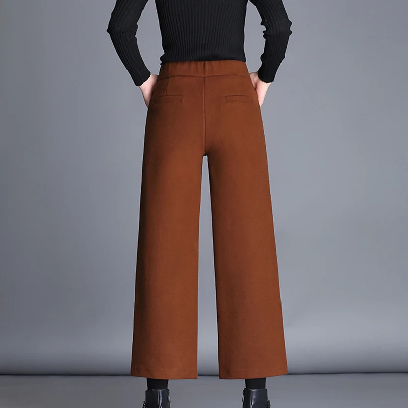 High Quality Woolen Wide Leg Pants Autumn Winter Loose Women Straight Pants Women Plus Size Pants Fashion Female Pants
High Quality Woolen Wide Leg Pants Autumn Winter Loose Women Straight Pants Women Plus Size Pants Fashion Female Pants
