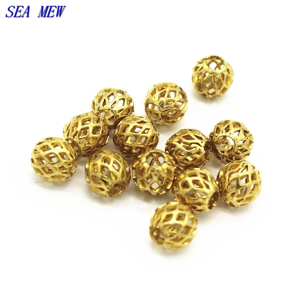 SEA MEW 100PCS 6mm 8mm 10mm Vintage Brass Hollow Out Spacer Beads Hole Beads Round Beads For Jewelry Making
SEA MEW 100PCS 6mm 8mm 10mm Vintage Brass Hollow Out Spacer Beads Hole Beads Round Beads For Jewelry Making