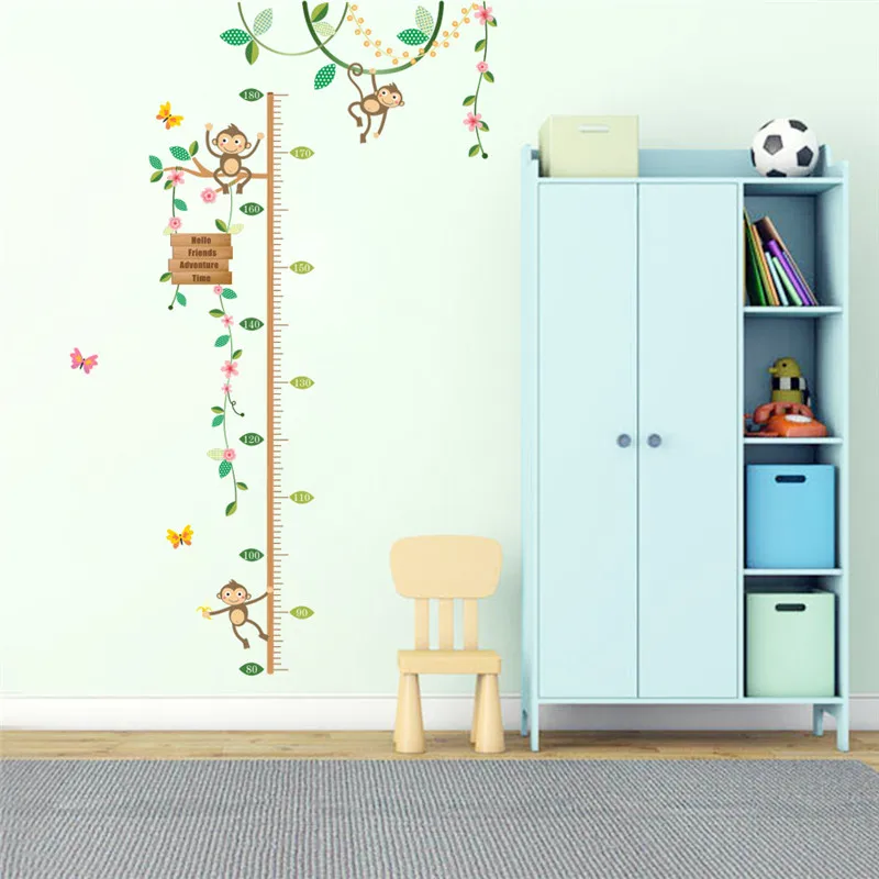Garden Monkeys Height Measure Wall Stickers For Kids Rooms Butterfly fence flower Height chart 3d Nursery Room Decor Poster
Garden Monkeys Height Measure Wall Stickers For Kids Rooms Butterfly fence flower Height chart 3d Nursery Room Decor Poster
