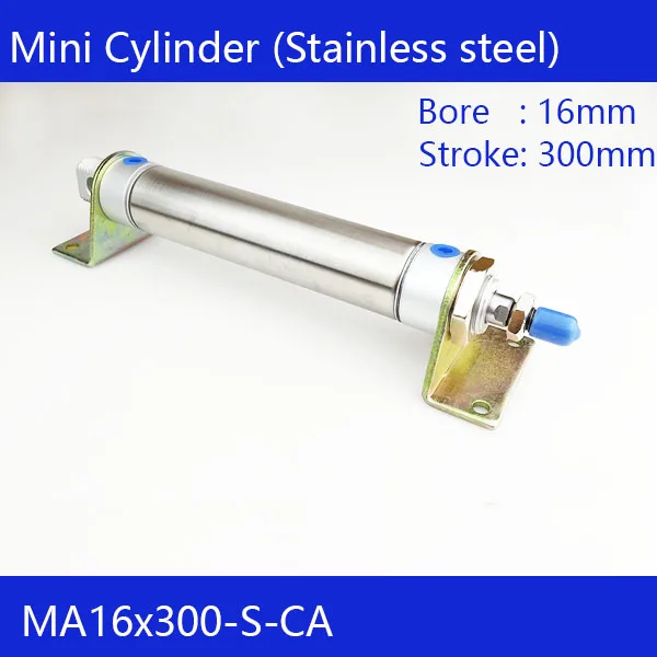 MA16*300 Free shipping Pneumatic Stainless Air Cylinder 16MM Bore 300MM Stroke MA16X300-S-CA Double Action Mini Round Cylinders
MA16*300 Free shipping Pneumatic Stainless Air Cylinder 16MM Bore 300MM Stroke MA16X300-S-CA Double Action Mini Round Cylinders