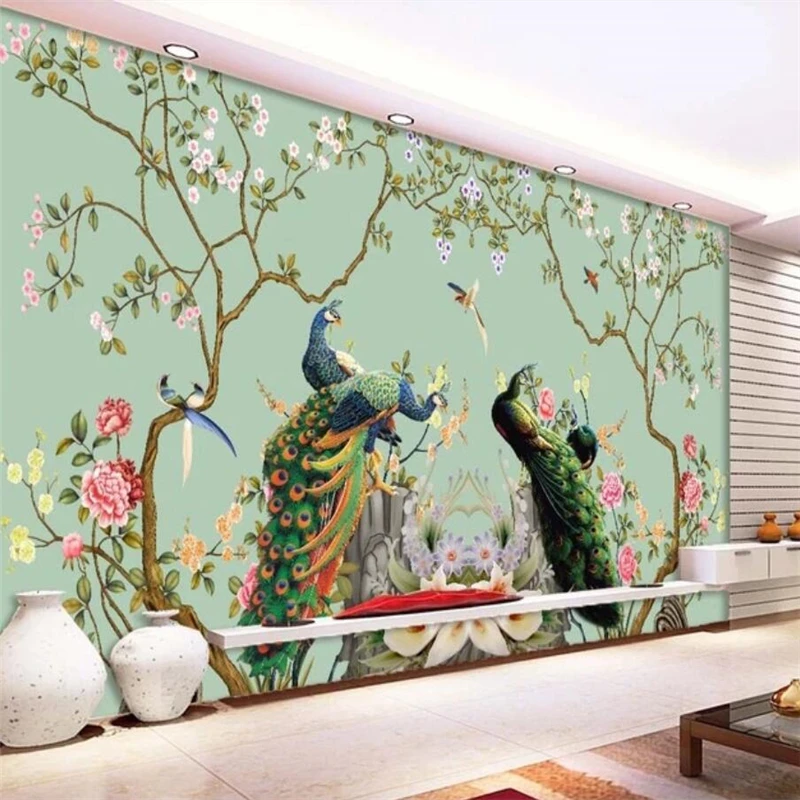 beibehang Custom wallpaper 3d photo mural flower bird peacock figure background wall living room bedroom restaurant 3d wallpaper
beibehang Custom wallpaper 3d photo mural flower bird peacock figure background wall living room bedroom restaurant 3d wallpaper