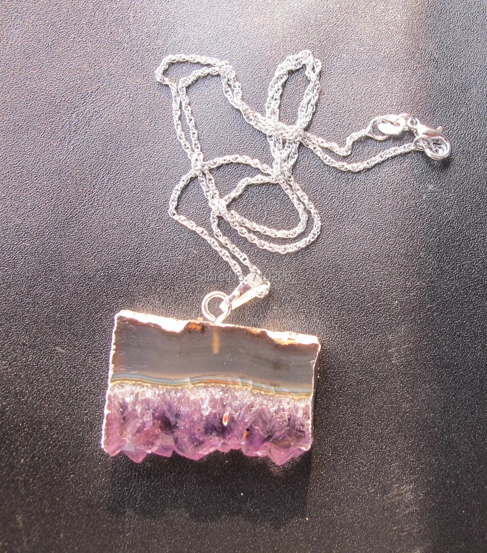 Amethys t Geode drusy Slice necklace high quality drusy amethys Necklace 5pcs/lot
Amethys t Geode drusy Slice necklace high quality drusy amethys Necklace 5pcs/lot