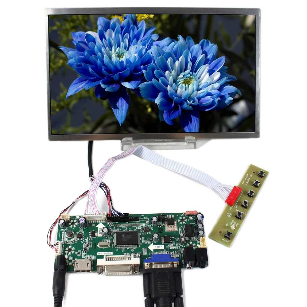 HD MI VGA DVI Audio LCD Controller board M.NT68676 HSD101PFW2 B101AW03 BT101IW03 10.1inch 1024x600 lcd panel
HD MI VGA DVI Audio LCD Controller board M.NT68676 HSD101PFW2 B101AW03 BT101IW03 10.1inch 1024x600 lcd panel