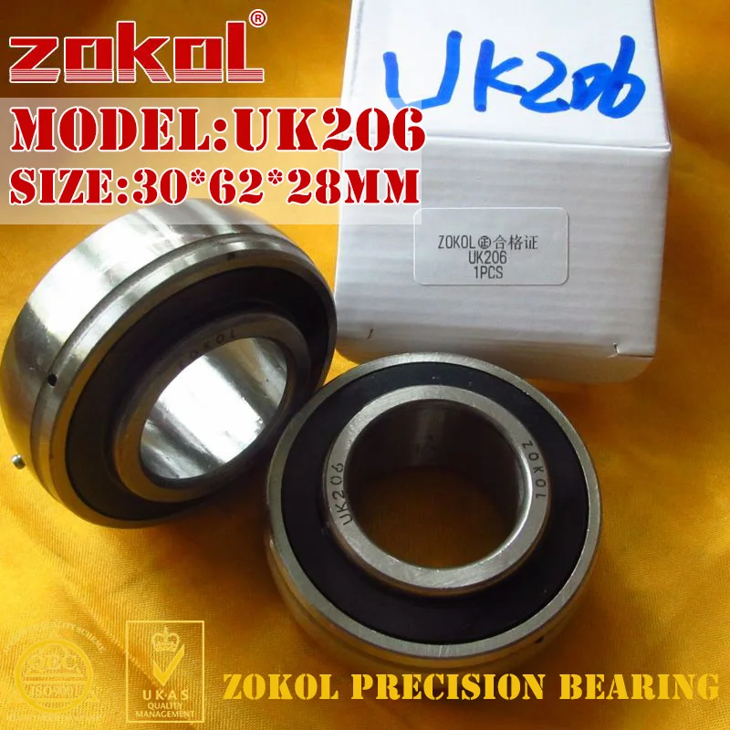 Подшипник ZOKOL UK206 подшипник с коническим отверстием 190506 30*62*28 мм | Обустройство